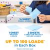 Power Sheets Laundry Detergent, Fresh Linen 50ct, up to 100 Small Loads (Packagi