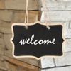 AUSTOR 14 Pcs Mini Chalkboards Signs Hanging Rectangle Chalkboards Double Sided