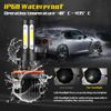 4-sides LED Headlight Bulb Conversion Kit 9007 High/Low Dual Beam 2400W 6000K