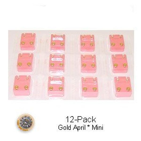 Studex Sterilized Piercing Earrings Ear Stud Mini Gold April 12 Pair Individually Packaged