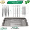 15 Pcs Basic Dental Instrument Set With Scaler Tray For Teeth Cleaning German Gr