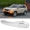 Rear Left Outside Door Handle Electroplated Replacement for Kia Sorento 2011‑2015 (Without Hole)