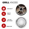 CADUFUELLY 6PCS Gas Grill Control Knobs, Gas Burner Knobs, Stove Oven Control Range Knob Gas Time Grill Handle Cooker Burner Timer Microwave Replacement Switch