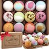 KASTU Bath Bombs,12 Pcs Gift Set,Vanilla Menthol Rose Extract Essential Oils,Moisturizing Dry Skin,Fizzy Spa,Self Care,Stress Relief,Relaxing,Bubble Bath Bomb Birthday Gifts Idea for Men Women Her/Him