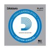 D'Addario PL011 0.011 Plain Steel Single String for Guitar