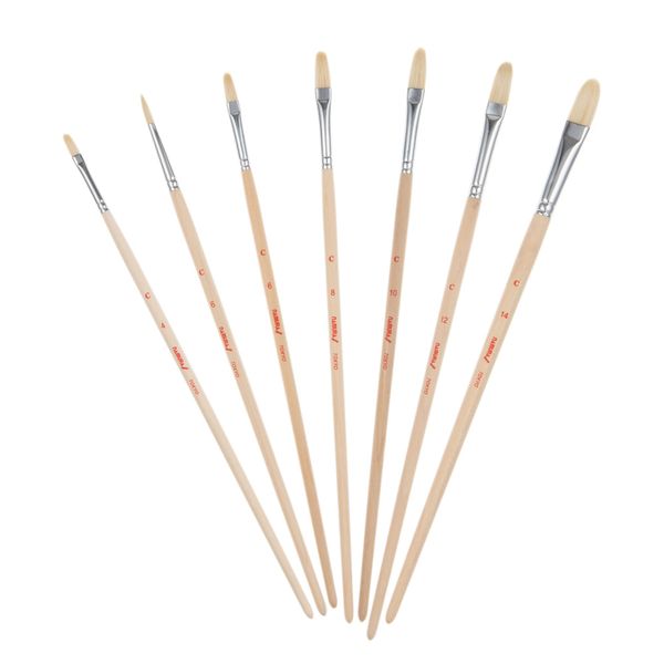 Namurataiseidou Filbert Oil Painting Brush, Set of 7