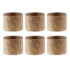 DII Basic Napkin Ring Collection, Decorative Rustic Farmhouse Style, Largest Set, Light Finish, 6 Piece
