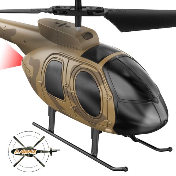 VATOS Remote Control Helicopter for Kids, Camouflage RC Helicopter, 2.4GHz Radio Controlled Helicopter with Gyro 3 Channel Indoor Toy, One-Key Take-Off, Gift for Boys Adults