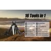 Flissa Multitool 16-in-1 with Sheath high-quality Stainless Steel EDC Multitool