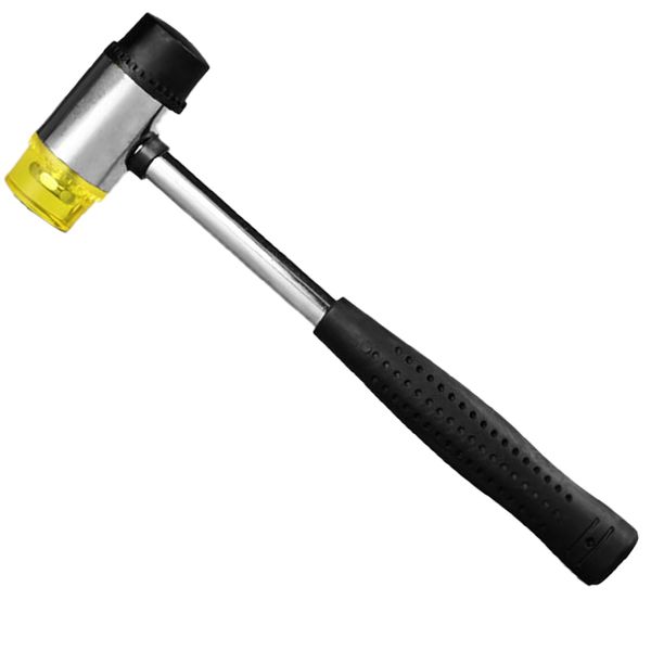 AOTISBAO Rubber Mallet Non-Marking Rubber Mallet Hammer Steel Pipe Mallet with Non-Slip Rubber Handle for DIY Projects Crafts Woodworking and Flooring Installation