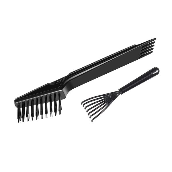 Crafterlife Hair brush cleaner rakes, cleaning tool set for removing hair dust, lint, debris from hairbrush, comb, hot-air brush - 2pcs