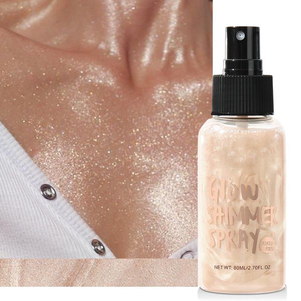 Body Shimmer Glitter, Body Highlighter, Glitter Per Il Corpo, Body Shimmer Evidenziatore Trucco, Illuminatore Viso Corpo Glow Illuminatore, Corpo Luminizer Shimmer Olio per una Splendida Radiosità-02