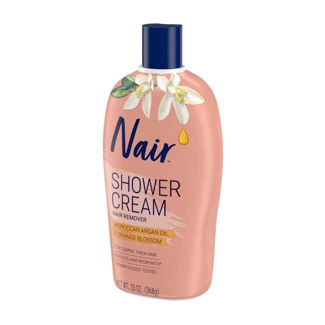 Nair Shower Power Hair Remover Cream, Nourish, Moroccan Argan Oil & Orange Blossom - 13 oz