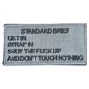 STANDARD BRIEF MILITARY ARMY ACU DARK TACTICAL HOOK MORALE PATCH