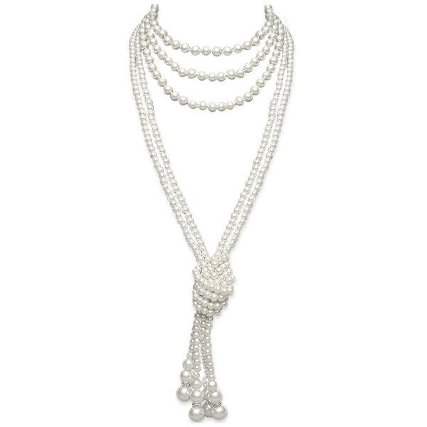 1920s Accessories Pearls Necklace Faux Pearls Gatsby Accessories Costume Jewelry Flapper Accessories Roaring 20s Long Necklace for Women