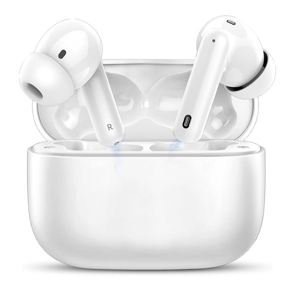 Wireless Earbuds, Bluetooth 5.3 Headphones with 4 HD ENC Noise Cancelling Mic,Deep Bass Stereo Ear Buds,40H Playtime Wireless Headphones,Earphones Portable Design,Clear Sound,Game Mode,IPX7 Waterproof