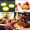 Binnan 4 Pieces Silicone Fried Egg Mould, Round Egg Ring Pancake Mould Egg Mould for Cooking (Green)
