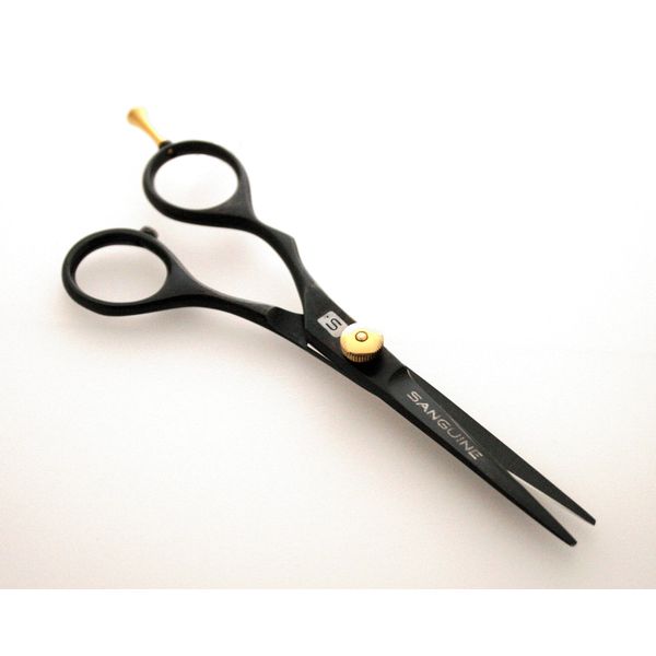 Left Handed Hair Scissors/Hairdressing Left Hand Scissors, Rainbow - 5.5 inch (Black)