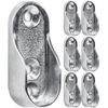 6X Oval Chrome Wardrobe Sockets |15mm Rod/Rail End Supports
