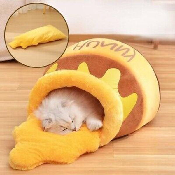 honey jar cat bed Jar Shape Machine Washable Pet Accessories - Pillow Basket