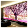 Cross stitch, cherry blossoms, red, flower, C0026