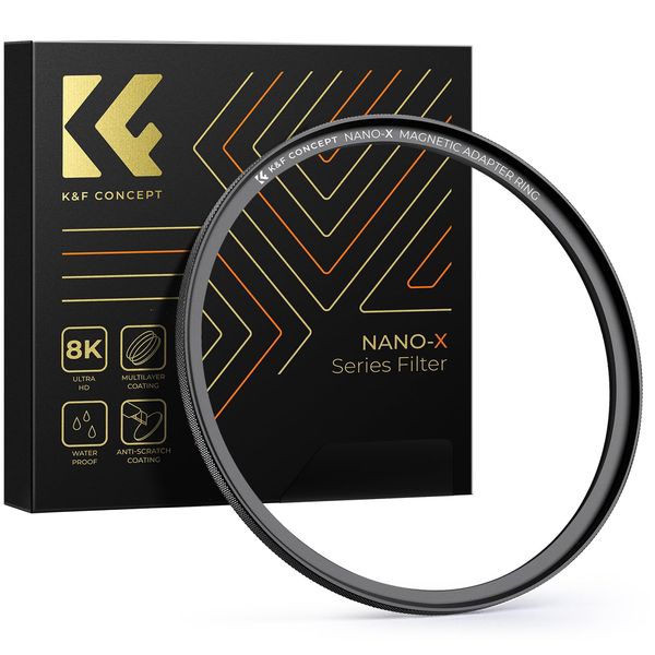 K&F Concept Magnetic Step Up Ring,Filter-Adapter-Ring(Kompatibel mit K&F Magnetfilter)-77mm