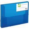 Q-Connect Elasticated Folder 25mm A4 Blue (Suitable for both A4 and Foolscap documents) KF02307