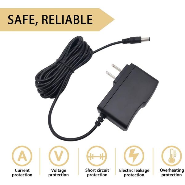 BIGSUN Wall Charger for Q953 Spotlight, Input:110v-220v AC Power Adapter with indicator light, Output:4.2V DC 1.5A, Universal for 5.5mm Jack