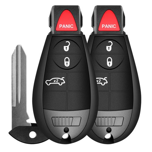 Keyless Entry Remote Keys Replacement fit for 2008-2012 Chrysler 300 for Chrysler Town & Country for Dodge Dart Durango Charger Challenger 433MHz (P/N: M3N5WY783X IYZC01C) 2PCS