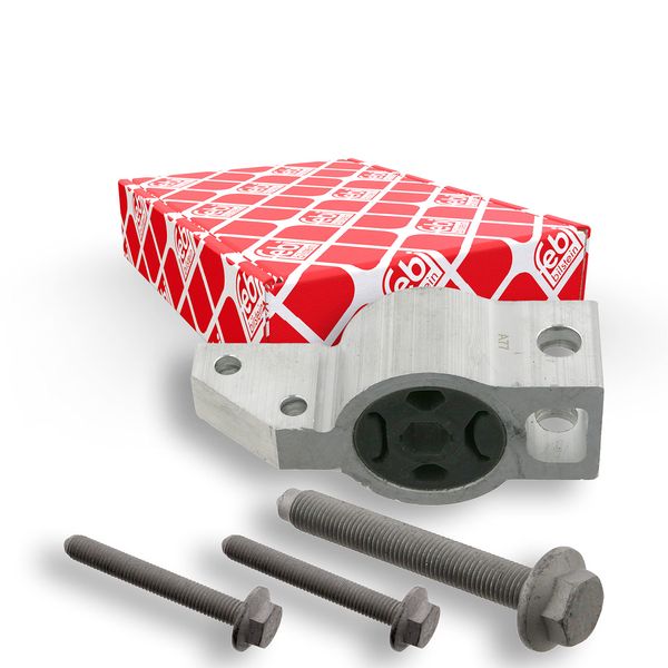 febi bilstein 32541 Suspension Arm Bearing with Holder and Screws, Pack of 1, Silver