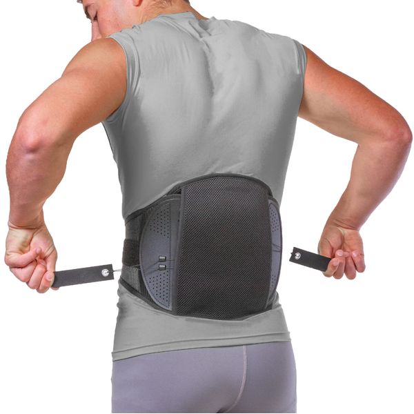 BraceAbility Spondylolisthesis Back Brace - Ankylosing Spondylolysis Lumbar Spine Corset Stabilizer Belt for Pars Defect Lower Back Pain, Anterolisthesis Support, Spinal Fracture Treatment (S)