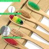 Sumshy 10 Color Soft Bristles Natural Bamboo Toothbrushes Set, Premium BPA Free for Best Clean, Eco-Friendly, Plastic-Free, Vegan, Biodegradable & Compostable Charcoal Wooden Toothbrush