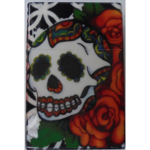 Eclipse Candy Skull Cigarette Case. Holds 100s size. Holds 20 Cigarettes. 3315Cskull-2