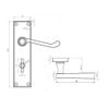 Victorian Scroll Bathroom Door Handles 150 x 40mm Polished Chrome