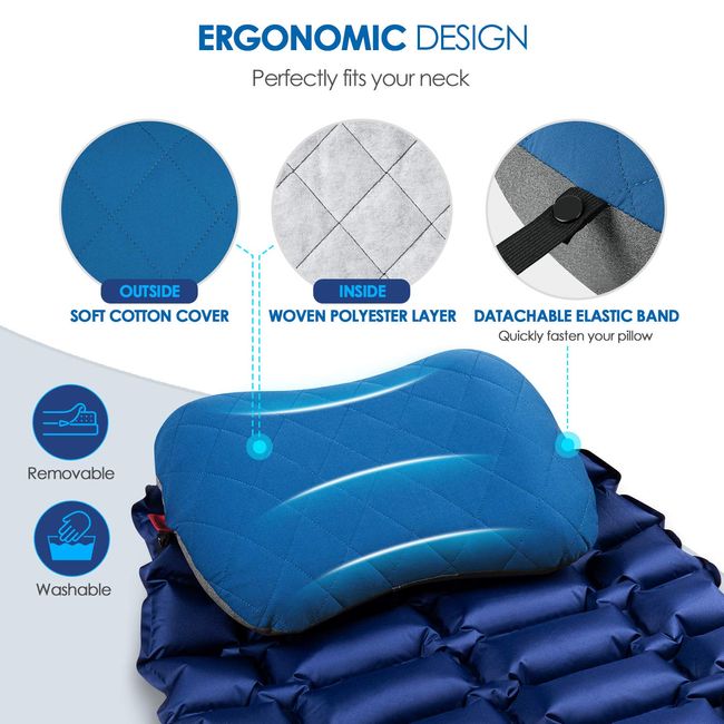 Inflatable Lumbar Support Pillow Removable Relieve Pain Inflatable