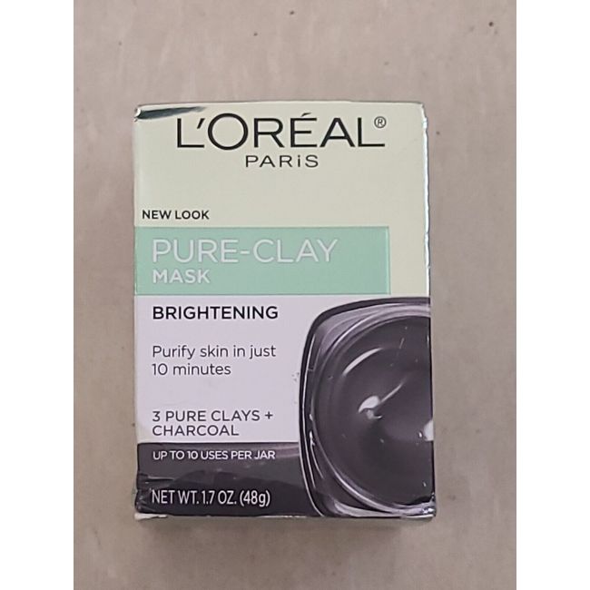 L'Oreal Pure-Clay Mask Detox & Brighten (3 Pure Clays + Charcoal) 1.7 oz (48g)