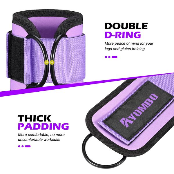 Ankle Resistance Bands with Cuffs, Glutes Workout Equipment for Women, Leg and Butt Exercise Bands for Effective Training and Toning, Home Gym Fitness Equipment