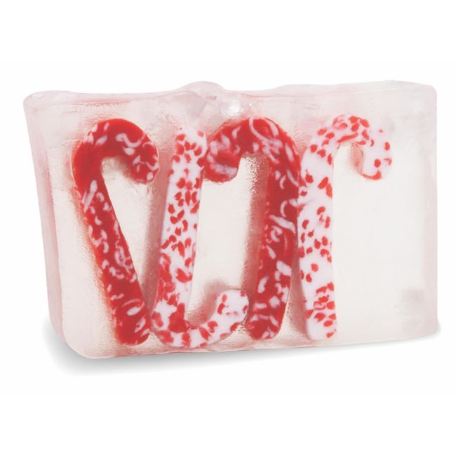 Primal Elements Glycerin Bar Soap | Helps All Skin Types, Sensitive, Oily & Dry Skin | NO PARABENS, VEGAN, GLUTEN FREE, 100% VEGETABLE BASE - (Candy Cane)