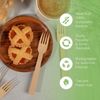 Ibambo 100% Bamboo Forks - 100 Compostable Forks, Disposable or Reusable