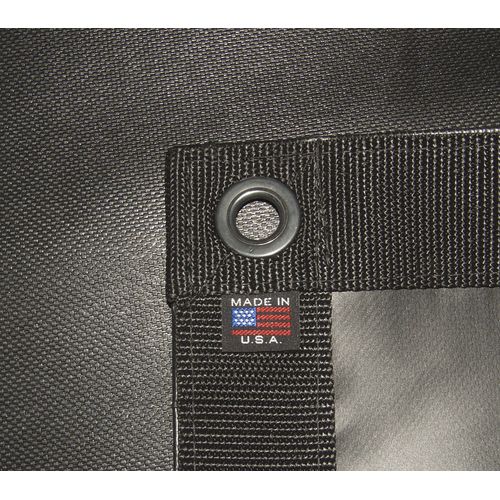 Tarp, Heavy Duty, Black 4' X 10' Feet Waterproof, 18 Oz. Vinyl w/ Reinforced Edges (4' X 10' Feet, Black)