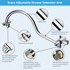 Hibbent All Metal Shower Head 10 Inch Rainfall Shower Head Combo Chrome