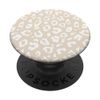 PopSockets Chic Neutral Beige & White Leopard Animal Print Pattern PopSockets PopGrip: Swappable Grip for Phones & Tablets