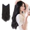 AISI HAIR Wig, Extensions, Curly, Black, U-Shaped, Half Wig, One-Touch, Long, Curly Hair, Clip, Women's, Loose and Soft
