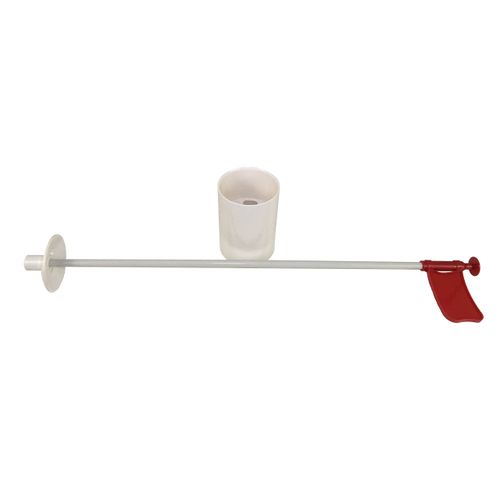 30" Flag Pole with RED Plastic Flag & Ball Retriever Bundled with 6" Aluminum Putting Green Cup