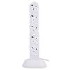 pro elec 2810 10 Gang Extension Tower with 2m Cable , white