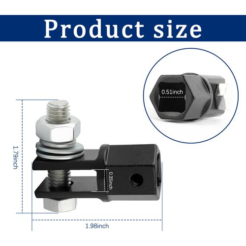 Car Scissor Jack Adapter Drive by 1/2" Impact Drills/Ratchet or Impact 13/16" Lug Wrench,Save Labor Car Jack Wrench Ratchet Tool for Scissors Jack for Car,Scissor Jack Drill Adapter