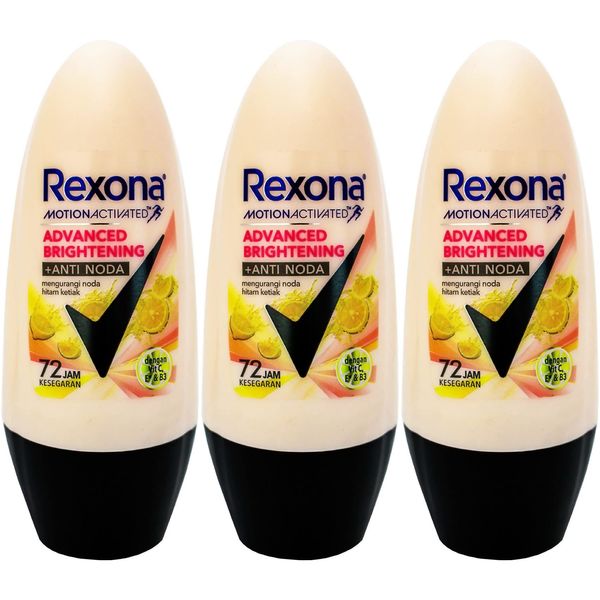 Rexona Lexona Women's Deodorant Roll On Advanced Brightening Anti Noda Advanced Brightening Anti-Noda 1.6 fl oz (45 ml) x 3 Packs