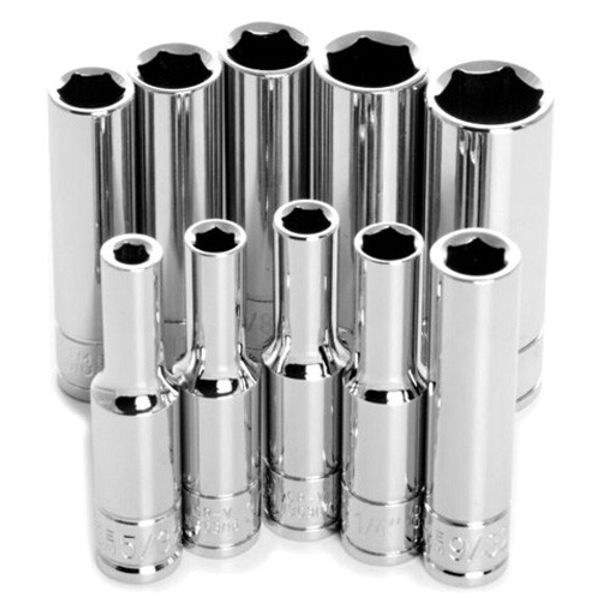 Performance Tool W36300 | 10Pc 1/4" Dr 6Pt Sae Dw Skt Set