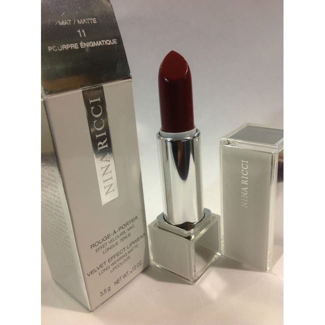 Nina Ricci Velvet Effect Lipwear Lipstick  #11 Pourpre Enigmatique NEW.