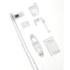 GARDINIA Design Set for EASYFIX Roller Blinds, Conversion set for gluing or clamping on, Transparent